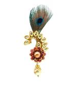 Gold Plated Peacock Feather Brooch For Men