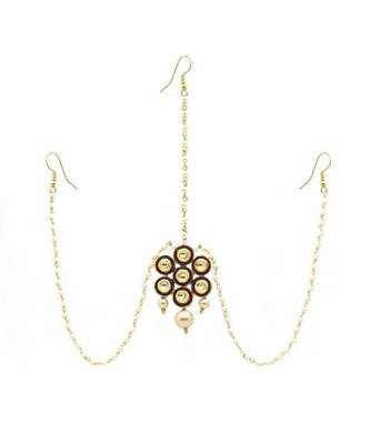 Gold Plated Maang Tikka Matha Patti For Women/Girls 2