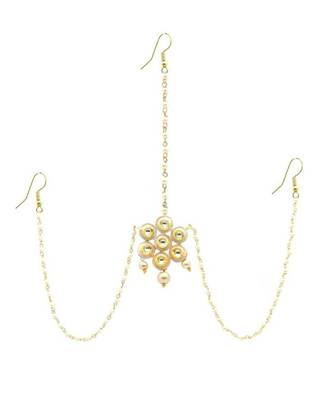 Gold Plated Maang Tikka Matha Patti For Women/Girls 2