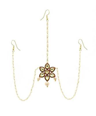 Gold Plated Maang Tikka Matha Patti For Women/Girls 2
