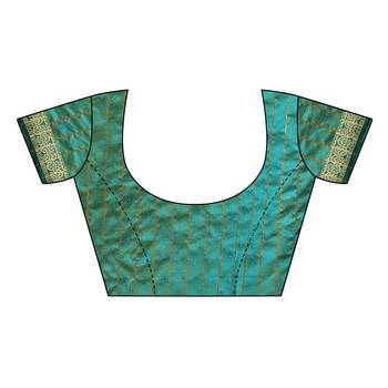 Orange woven cotton silk saree with blouse 5