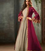 Dark Magenta Glamour Koti Style Designer Suit