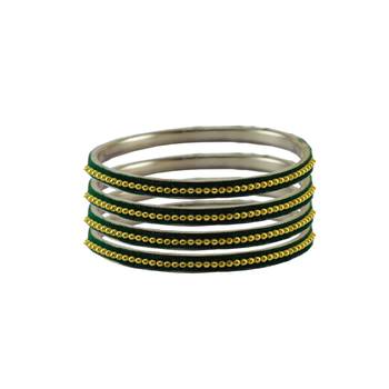 Green Plain Brass Bangle 1