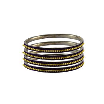 Dark Blue Plain Brass Bangle 1