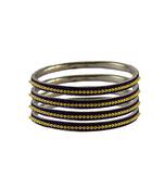 Dark Blue Plain Brass Bangle