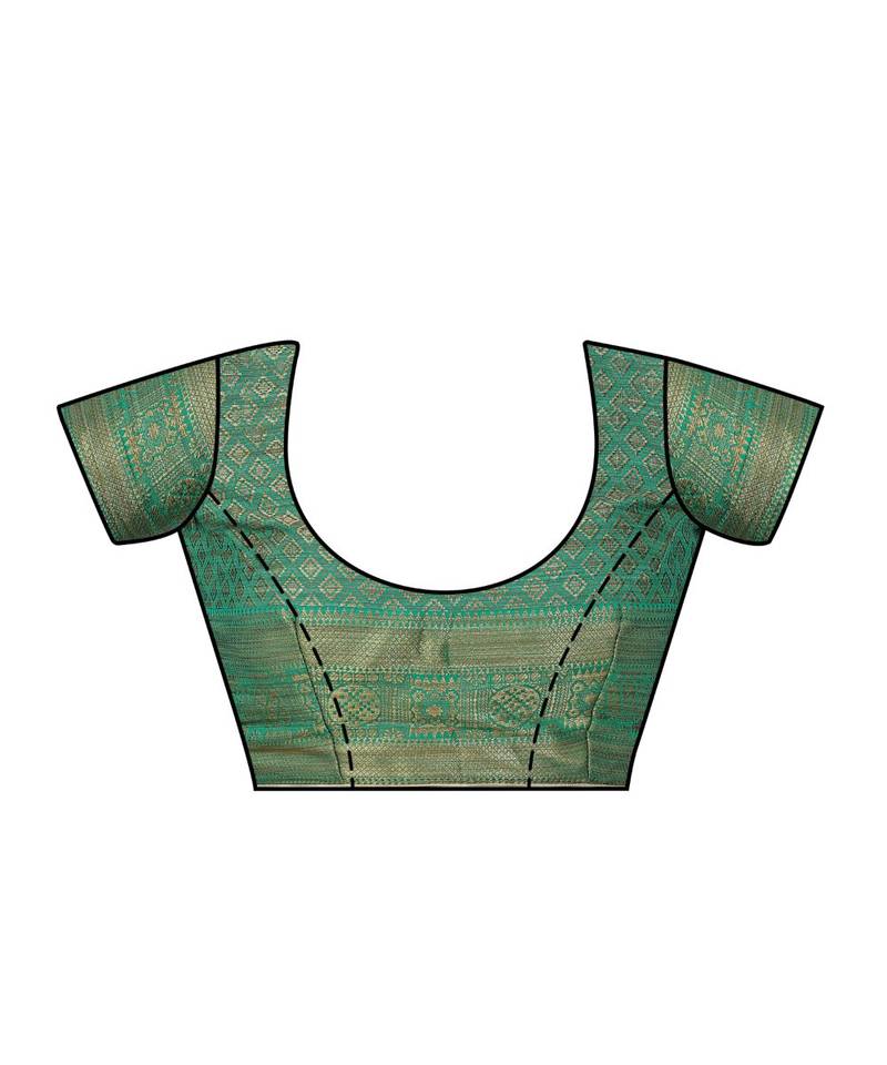 grey woven art silk saree with blouse