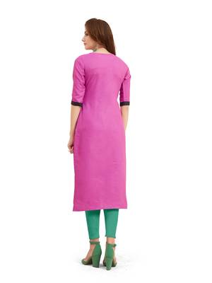 Pink embroidered silk embroidered-kurtis 2