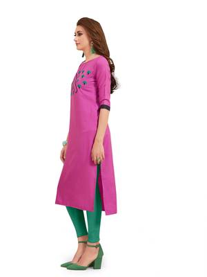 Pink embroidered silk embroidered-kurtis 3