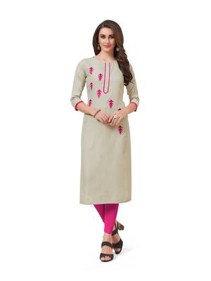 Cream embroidered silk embroidered-kurtis 1