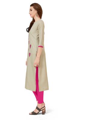 Cream embroidered silk embroidered-kurtis 3