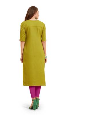 Green embroidered silk embroidered-kurtis 2