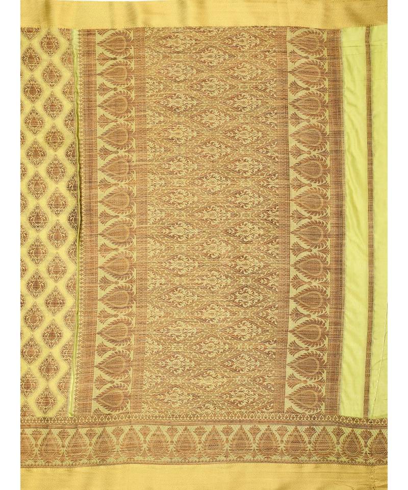 Green Woven Art Silk Saree With Blouse