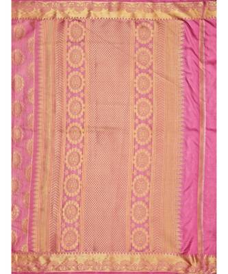 Pink Woven Art Silk Saree With Blouse 5