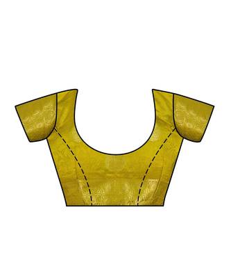 Orange Woven Art Silk Saree With Blouse 4