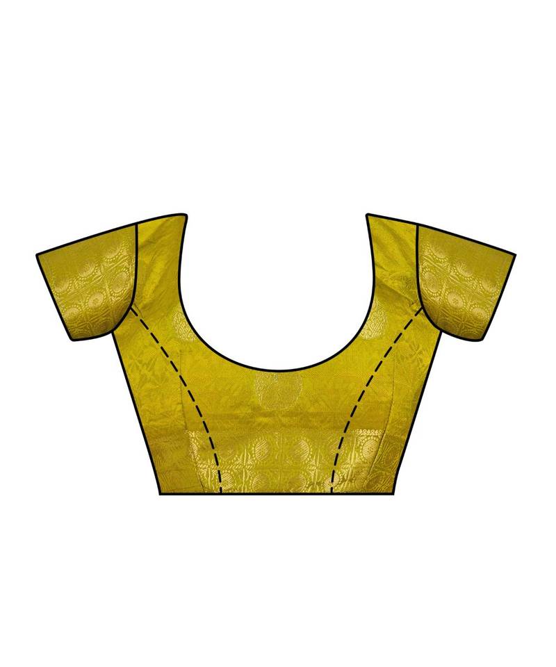 Orange Woven Art Silk Saree With Blouse