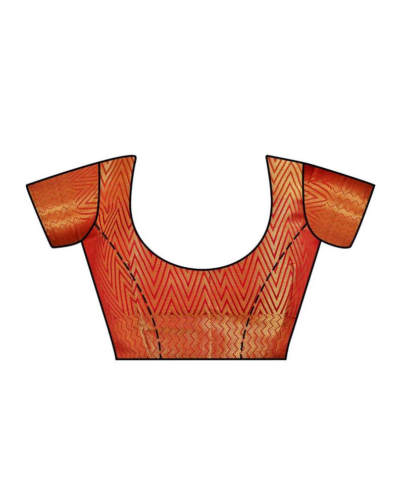 Green Woven Art Silk Saree With Blouse