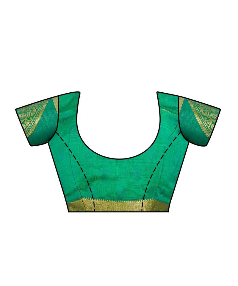 Orange Woven Art Silk Saree With Blouse