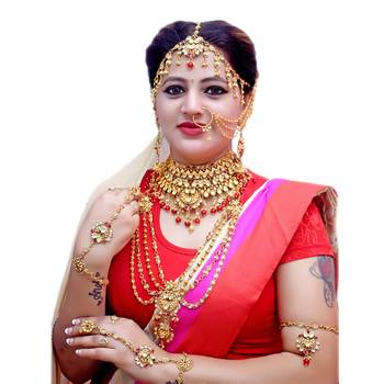 9blings Gold ruby  jewellery-combo 1