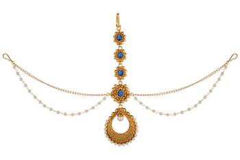 Blue maang-tikka 1