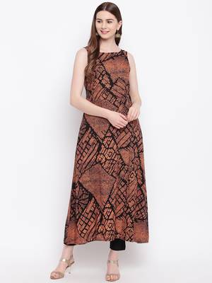 Black printed cotton cotton-kurtis 3