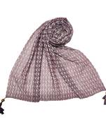 Purple Stole For Women  Premium Cotton Hand Work Thread Hijab