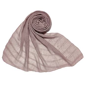 Purple Stole For Women  Premium Cotton Crush Designer Diamond Studed  Stole 1