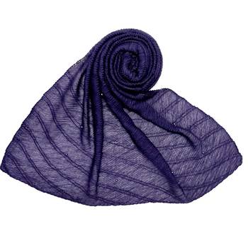Purple Stole For Women  Premium Cotton Crush Designer Diamond Studed  Stole 1