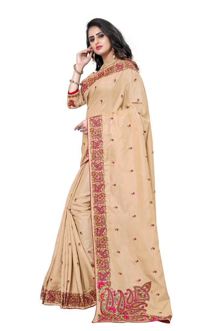 Women's Manipuri Silk Off White Printed Designer Saree With Blouse Piece main image 1