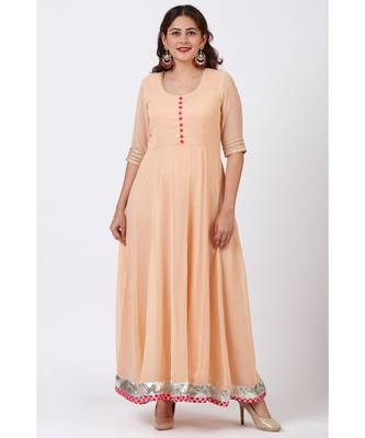 Peach Love Floor Length Anarkali Dress 1