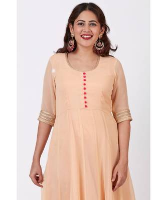 Peach Love Floor Length Anarkali Dress 5