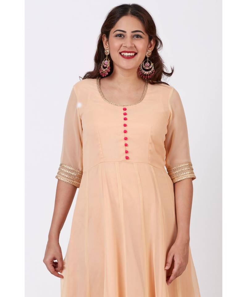 Peach Love Floor Length Anarkali Dress