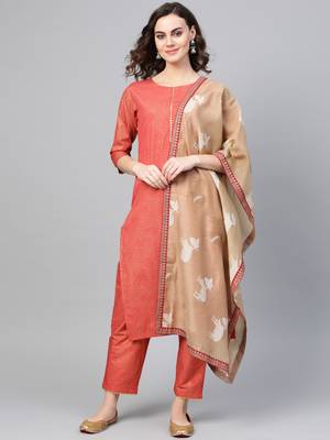 Red screen print crepe salwar 1
