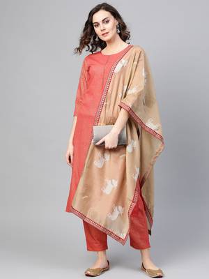 Red screen print crepe salwar 4