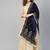 Women Dark Navy Blue Traditional Velvet Dupatta