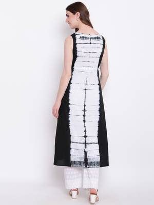 Black printed cotton cotton-kurtis 5