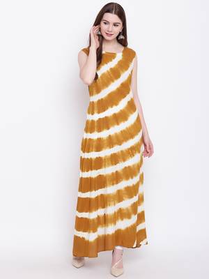 Mustard printed rayon ethnic-kurtis 1