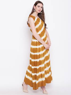 Mustard printed rayon ethnic-kurtis 4