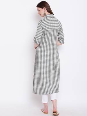 Grey printed cotton cotton-kurtis 5