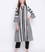 Black printed cotton cotton-kurtis