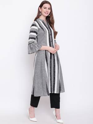 Black printed cotton cotton-kurtis 4