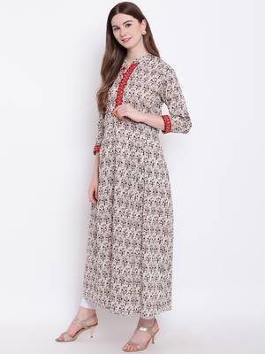 Grey embroidered cotton cotton-kurtis 3