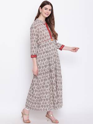 Grey embroidered cotton cotton-kurtis 4