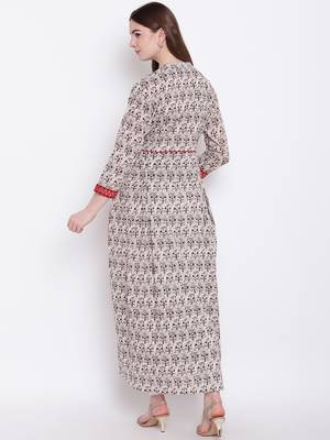 Grey embroidered cotton cotton-kurtis 5