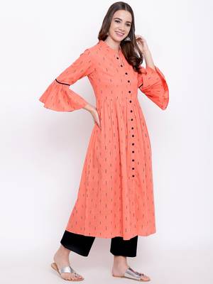 Pink hand woven cotton cotton-kurtis 4