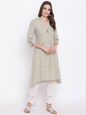 Grey printed cotton cotton-kurtis 2