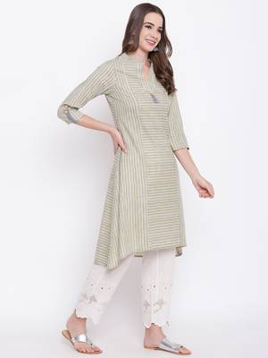 Grey printed cotton cotton-kurtis 4