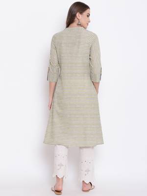 Grey printed cotton cotton-kurtis 5