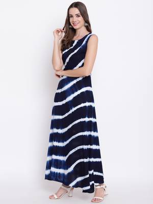 Blue printed rayon ethnic-kurtis 3