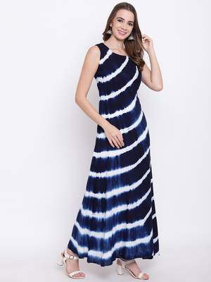 Blue printed rayon ethnic-kurtis 4