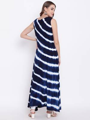 Blue printed rayon ethnic-kurtis 5